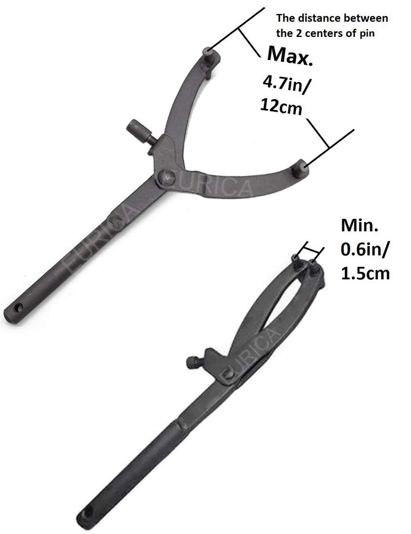 EUICAE Spanner Wrench Set - Adjustable Wrench Holder, Hub, Flywheel, Sprocket, Fan Clutch Removal Tool for Scooter & Motorcycle Accessories (Type A+B) - Image 3